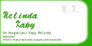 melinda kapy business card